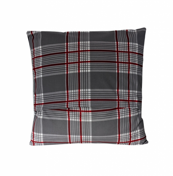 Stag/Deer and Navy Blue Red Tartan Cushion Cover 16''